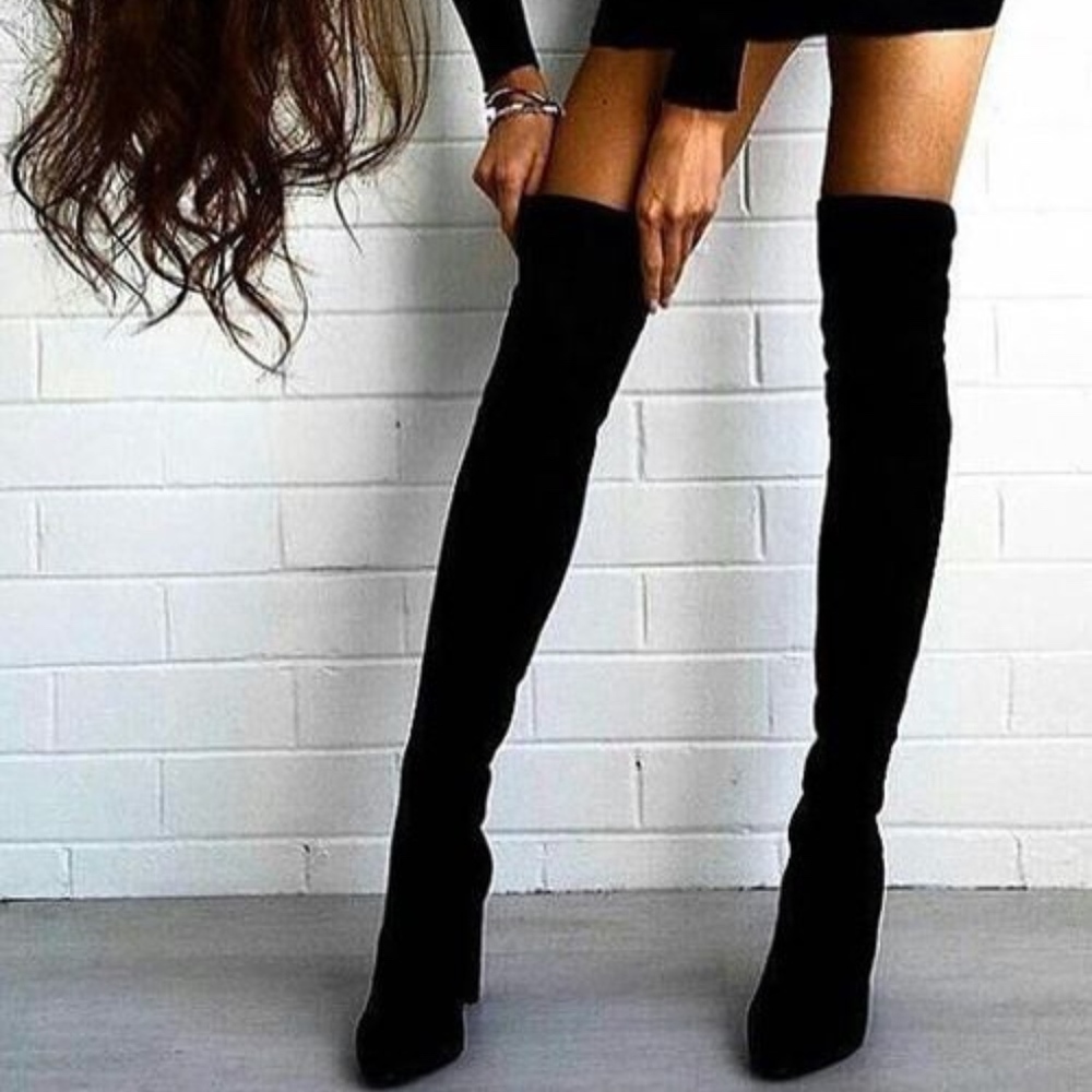 Over The Knee Black Boots
